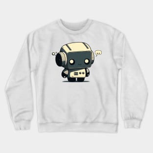 Happy but Sad Robot || Kawaii AI Robot Crewneck Sweatshirt